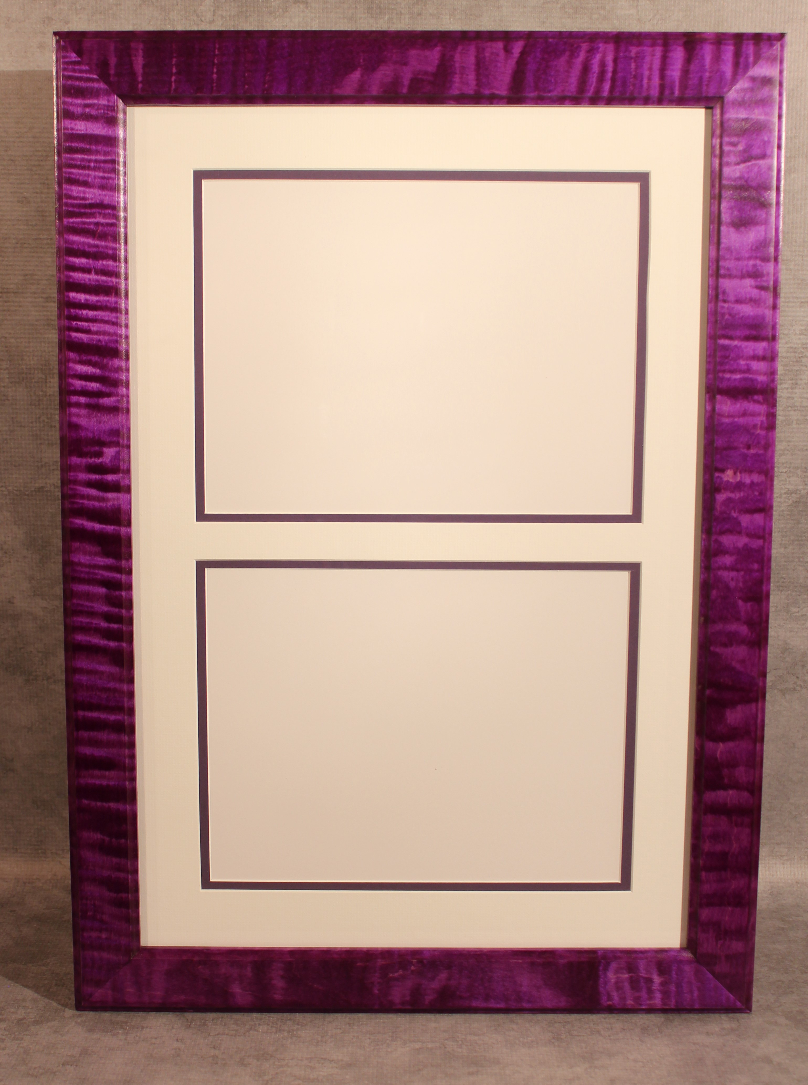 Tiger Maple frame dyed with Transtint Purple.
