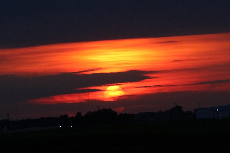 Sunset at Buffalo NY Airport