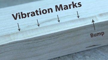 Vibration marks from router